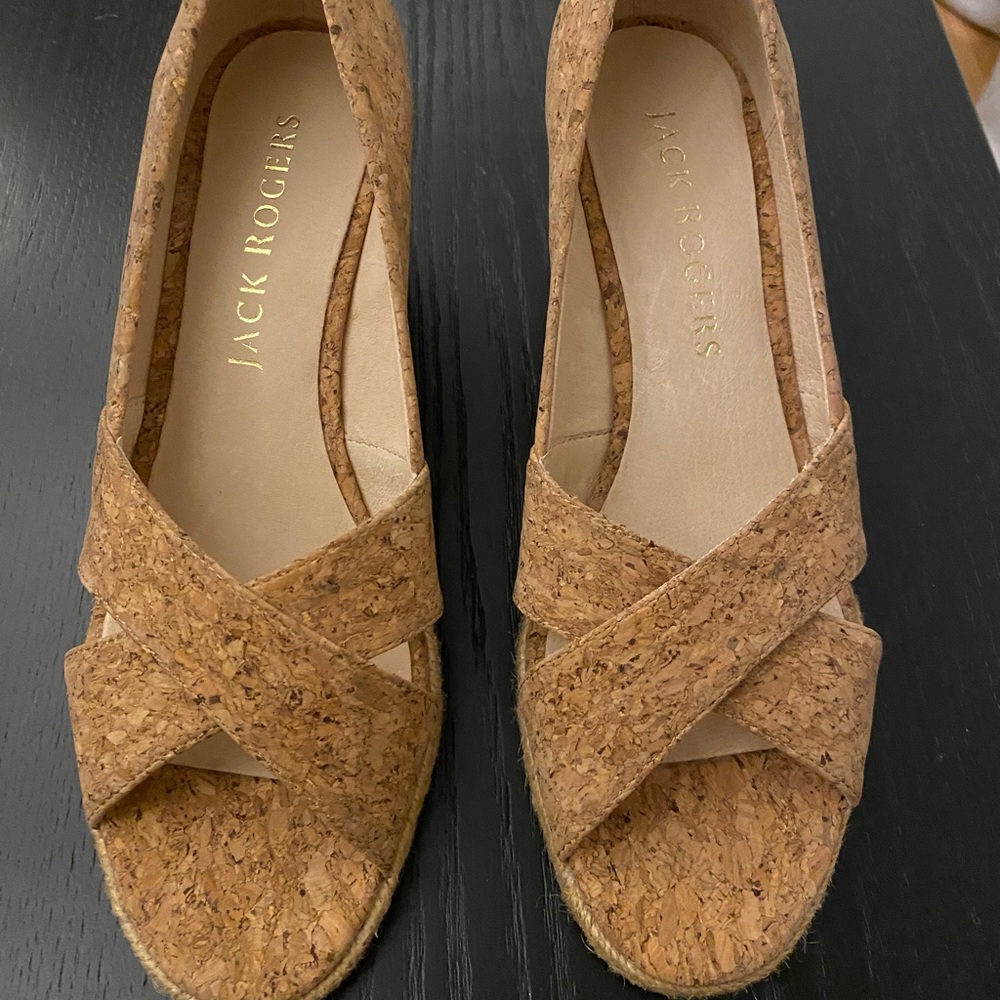 Jack Rogers Jute Wrapped Cork Wedge